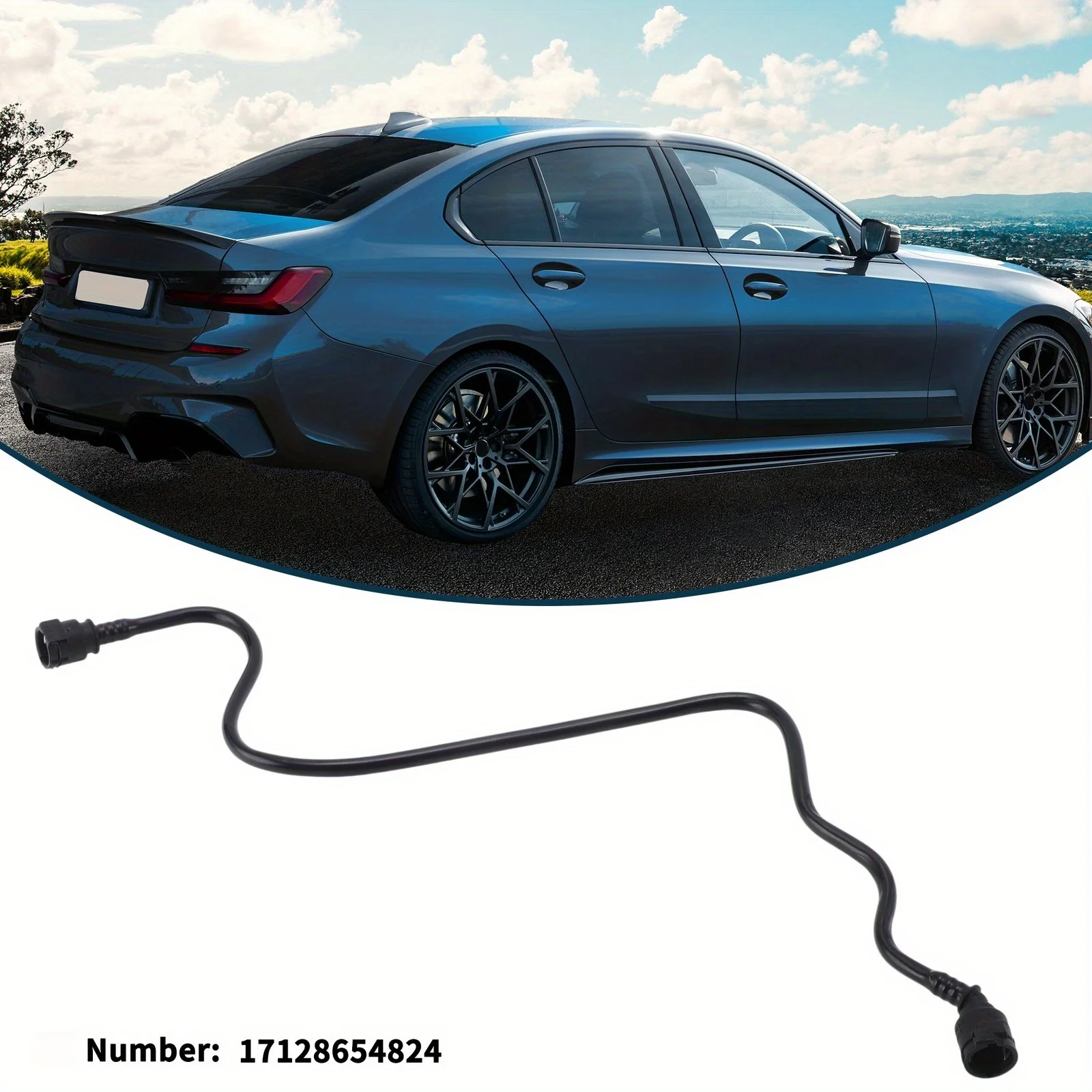 

water pipe For BMW 230i 330e 330i 430i xDrive Gran Coupe Base 2.0L 2022-202 Radiator Hose Coolant Pipe OE#A17128654824