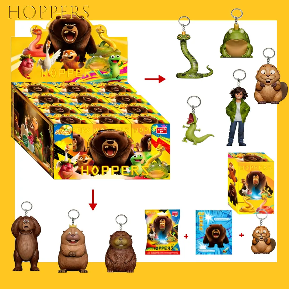 Hoppers Nisha Conner Diane Loaf MabelTanaka Movie Merchandise Cute Animal Charm Blind Box Bag Keychain Children Toy Gift