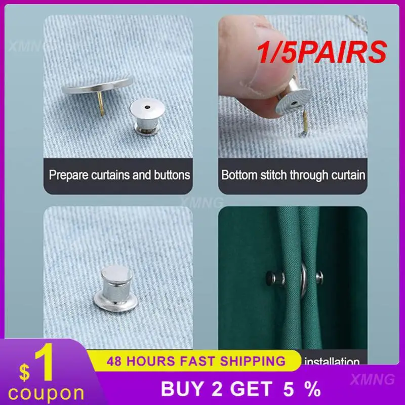 1/5PAIRS 3 Specifications Curtain Clip Various Uses Wholesale Room Accessories Silver Curtain Magnetic Button Utility