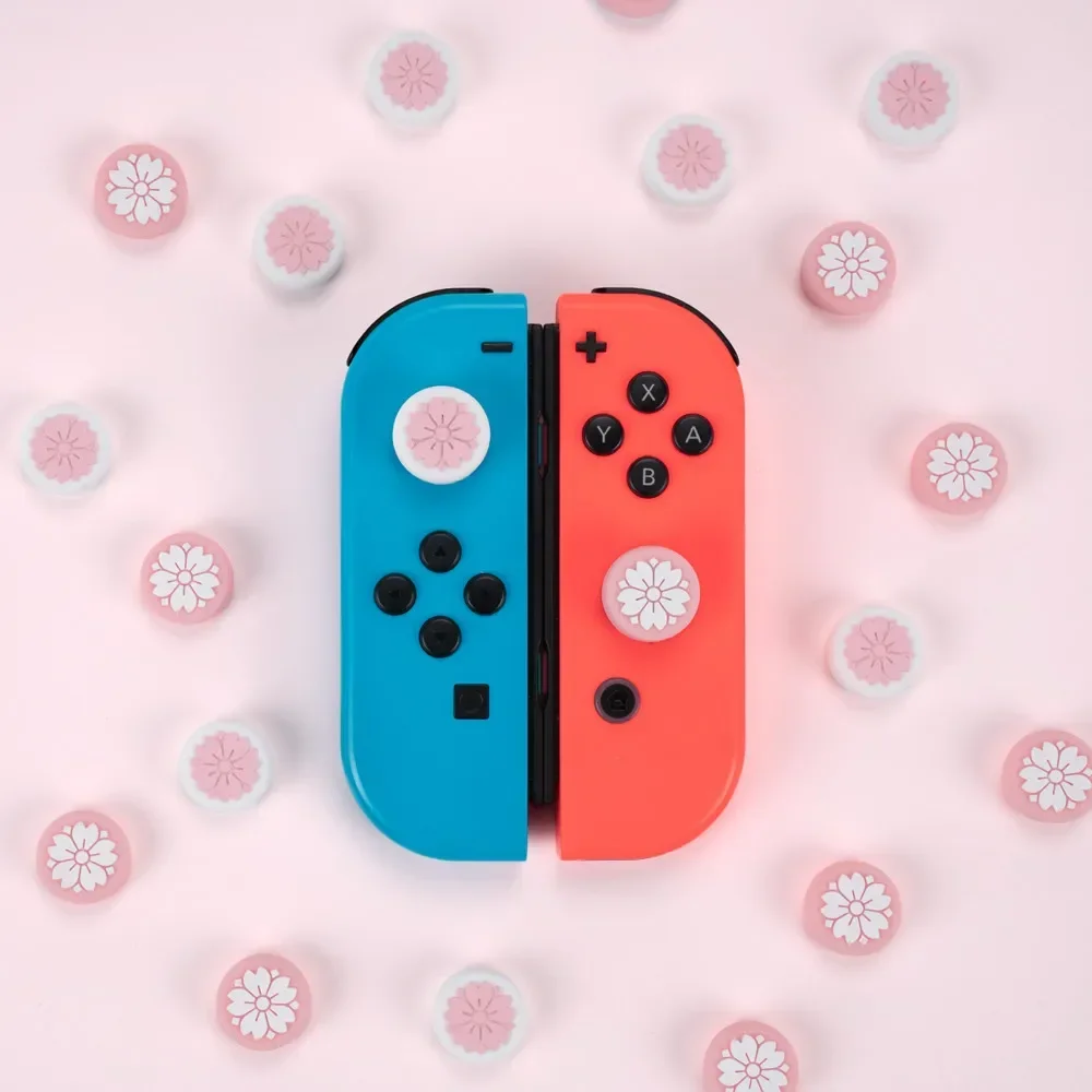 Animal Crossing Fruit Cherry uchwyt na kciuki czapka Joystick pokrywa dla Nintendo Switch Lite NS Joy-Con kontroler akcesoria