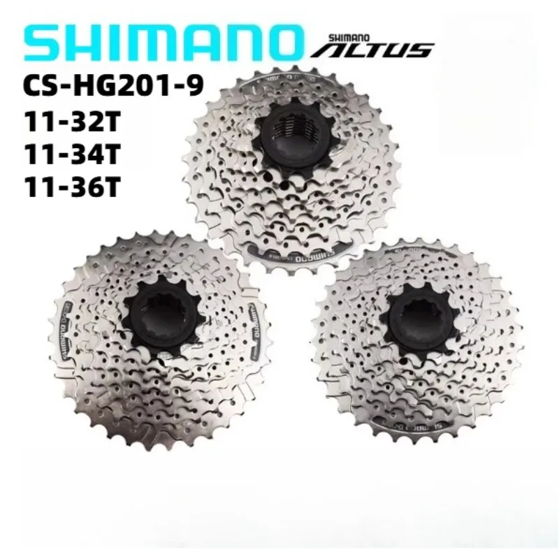 Shimano Altus HG201 HG200 casete de 9 velocidades 11-32T 34T 36T para piezas de bicicleta de montaña casete de HG200-9 HG201-9 Original