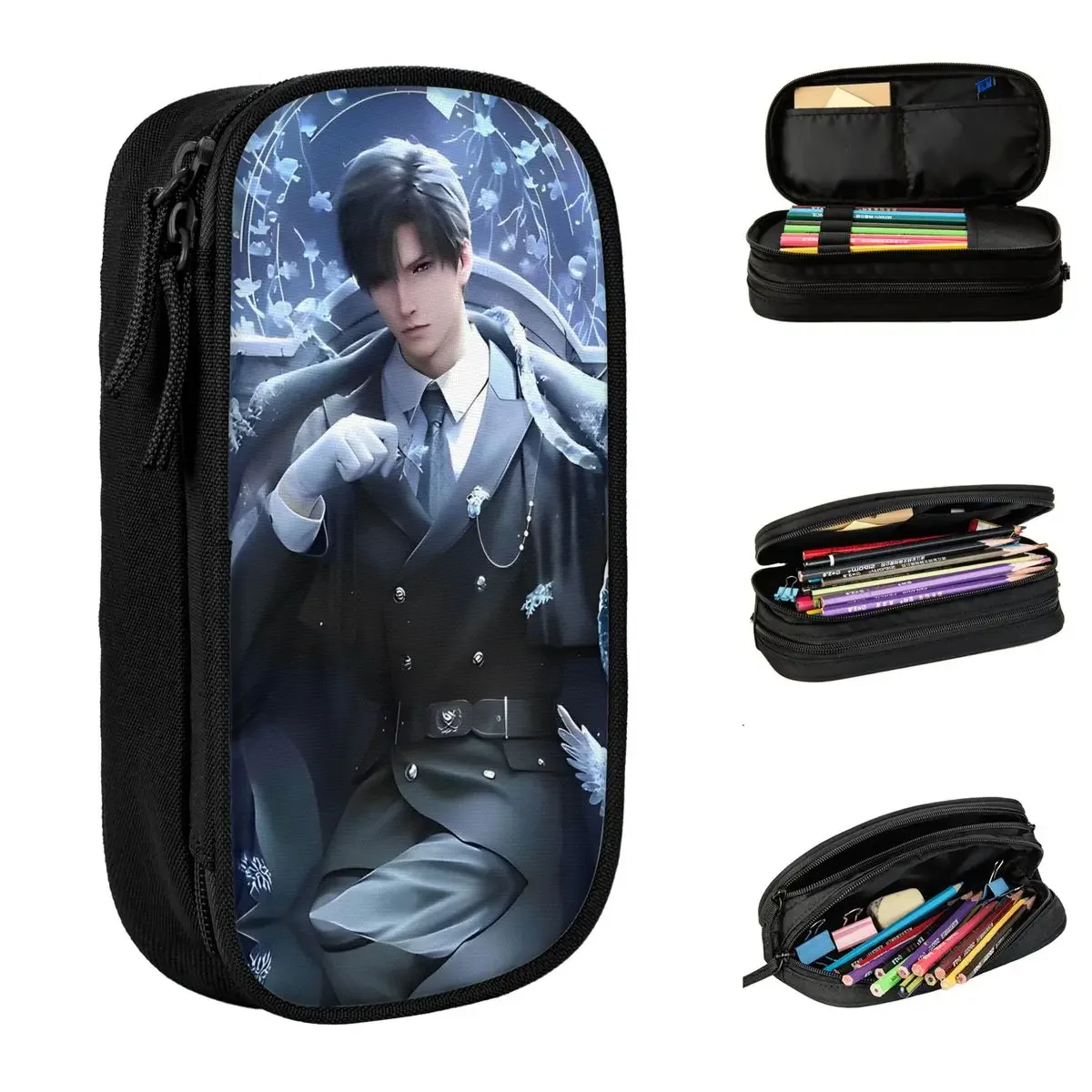 Creative Love And Deepspace Cover Image Pencil Cases Pencil Pouch Pen Holder Big Capacity Pencil Bags School Supplies Stationery