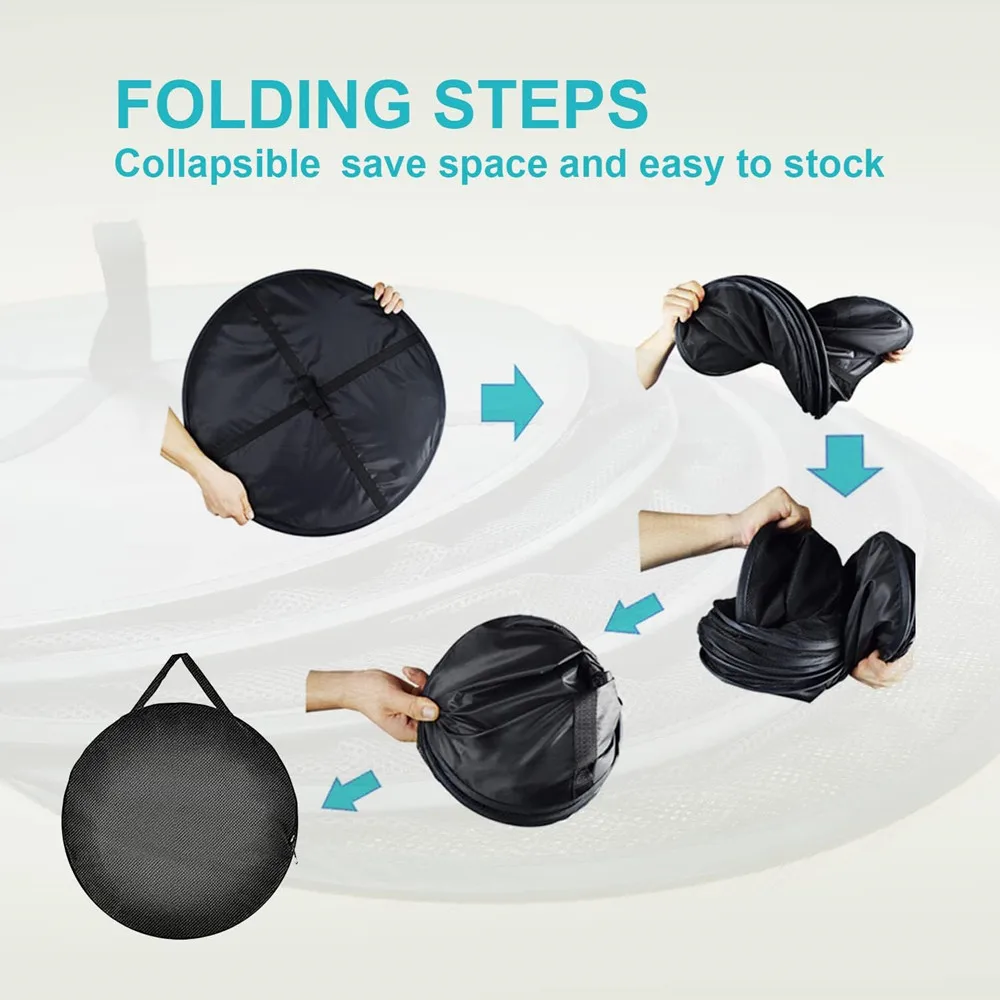 4-8 طبقات تجفيف صافي للأعشاب الأسماك سلة معلقة للطي رف جاف عشب مجفف الخضروات حقيبة شبكة الزهور براعم النباتات المنظم