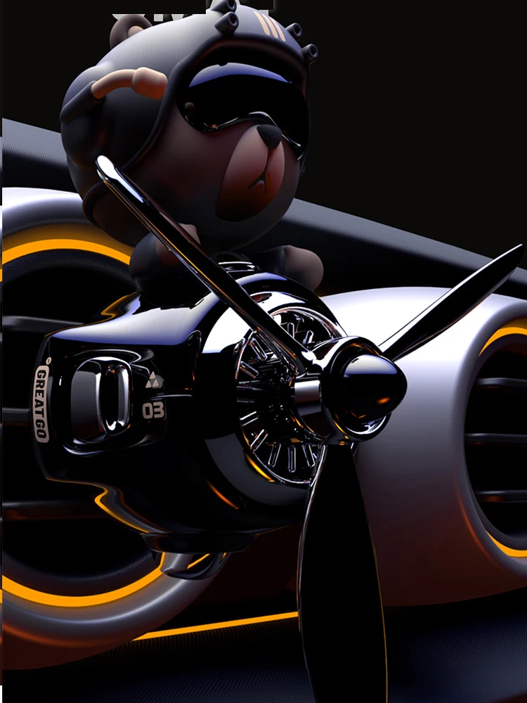 

Новый Nodding BOBO Bear Airplane Автомобильный вентиляционный зажим вращающаяся диффузия Аромадиффузор автомобильный ароматический орнамент Аксессуары