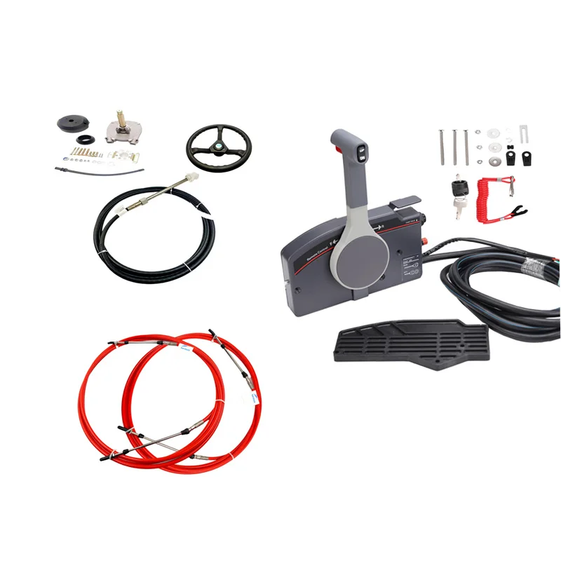 

Steering gear+steering wheel+throttle cable (15FT)+remote Control box (10p Push to open old model ) For Yamaha Outboard Motor