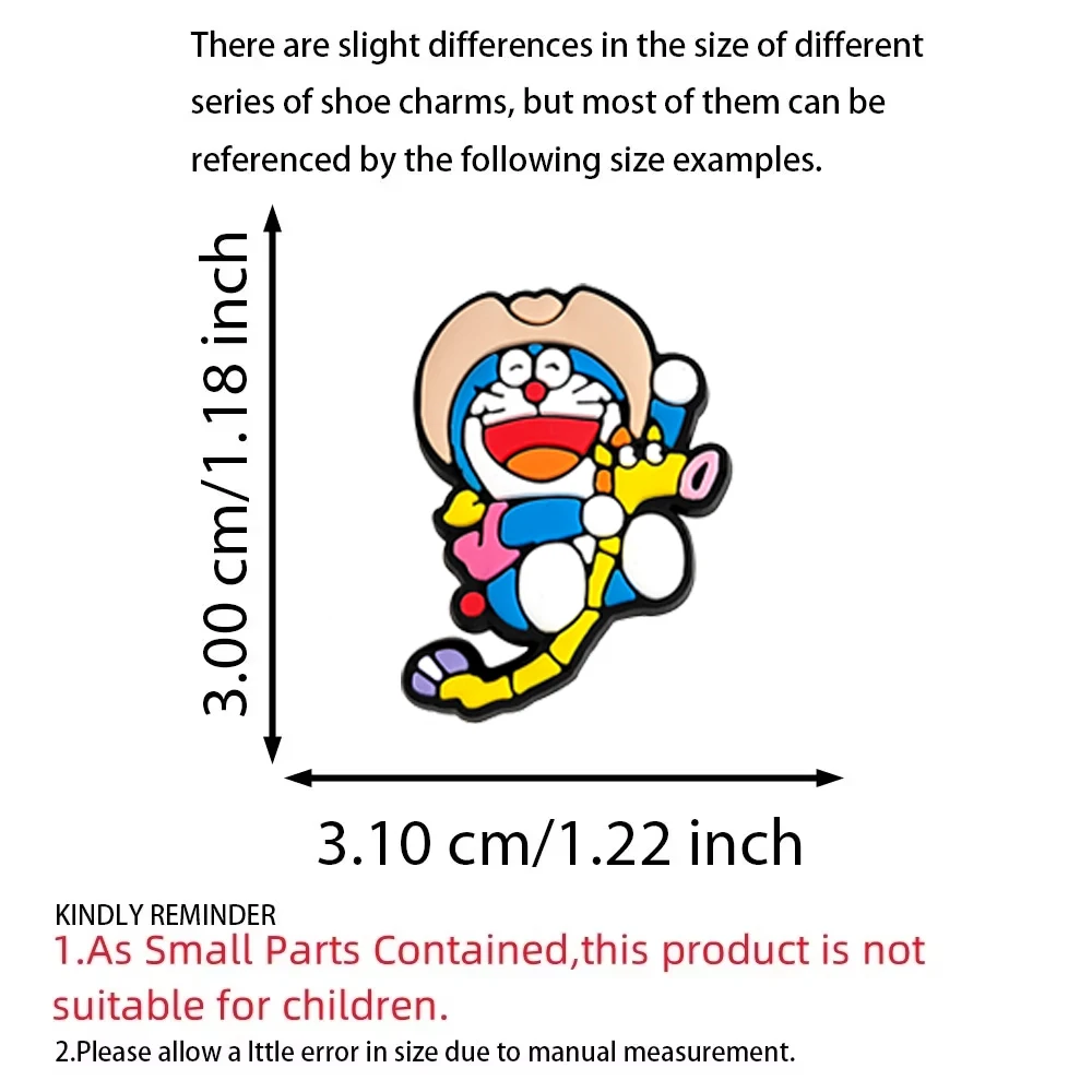 Juguetes calientes Dingdang gato Robot gato 12-100 Uds adornos para zapatos accesorios decoraciones PVC clásico hebilla de zueco para fiesta regalos de navidad aplicar