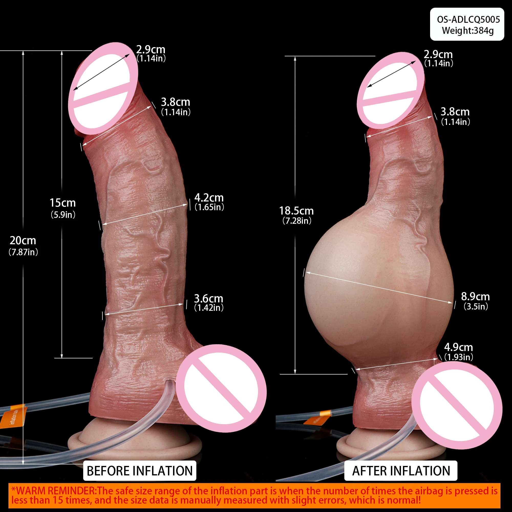 LEZEE Grote Knoop Spuitende Opblaasbare Dildo Met Sterke Zuigkracht Realistische Dildo Opblazen Anale Plug Vaginale Massager Seksspeeltjes Vrouwen