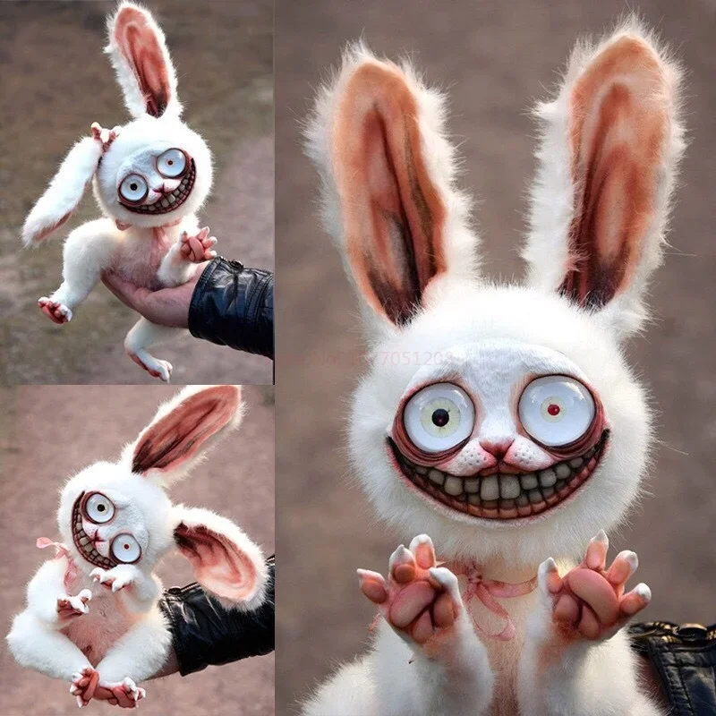 20cm szalony króliczek pluszowy zabawka straszne lalki gry Horror miękkie królik maskotka Boże Narodzenie rekwizyt Cosplay symulacja króliki dzieci