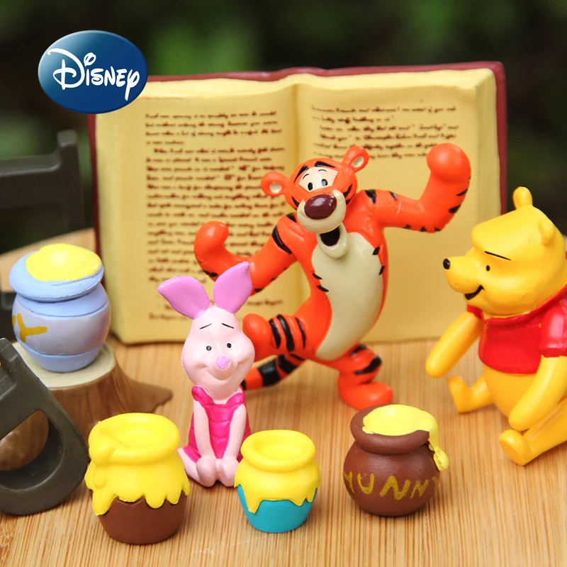 

Disney's New Winnie The Pooh Animation Movable Doll Collection Model Cartoon Winnie The Pooh Tigger Pig DIY Decorative Toys