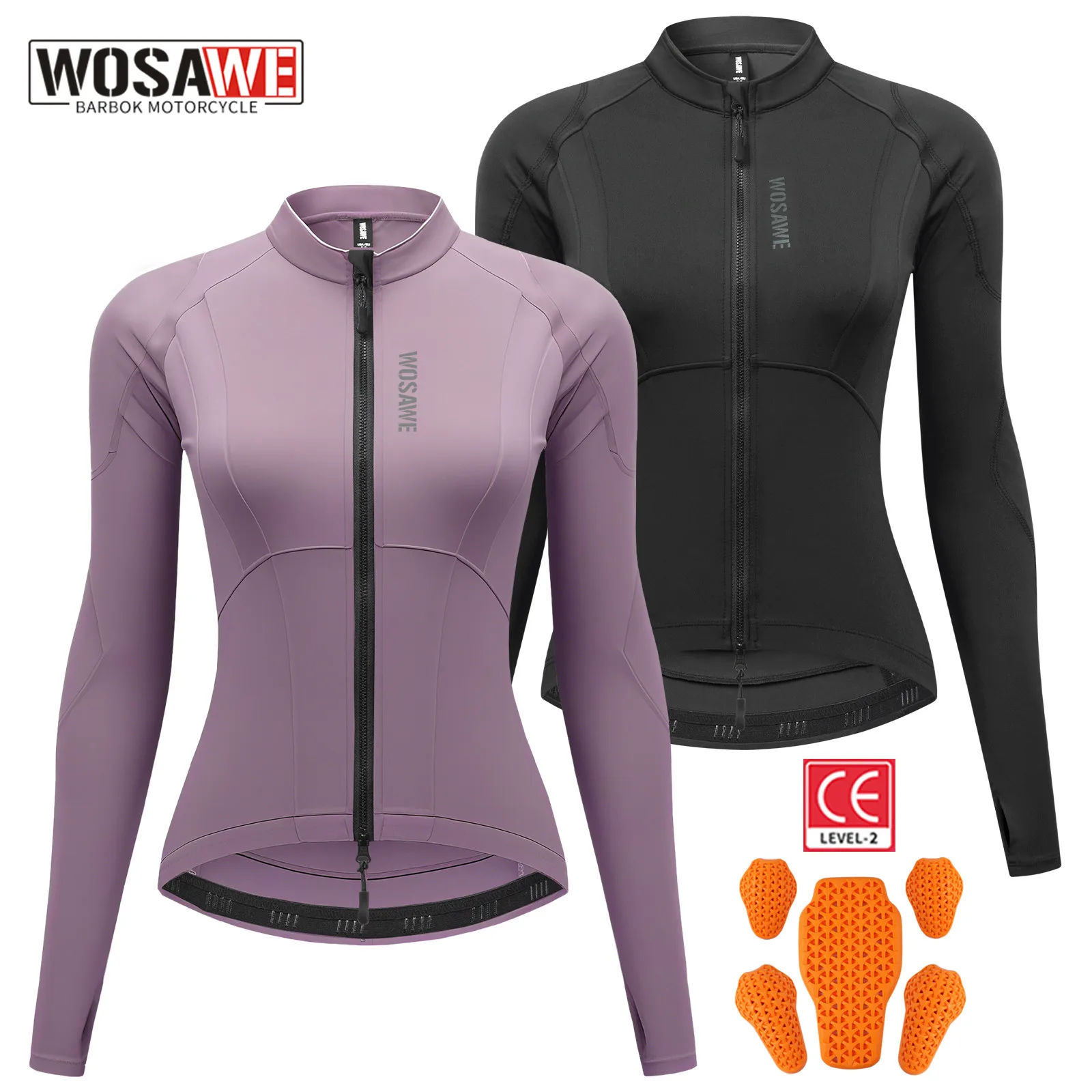 

WOSAWE Women Motorcycle Jacket CE Approved Motorcycle Body Armor Summer Downhill Motorbike Protection Moto Racing Clothing