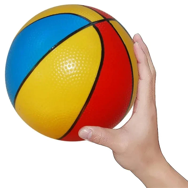 Kid Toy Squeeze Soft Foam Rubber Ball Orange Hand Wrist Exercise Stress Relief Colorful Squeezing Ball Basketball Training Ball