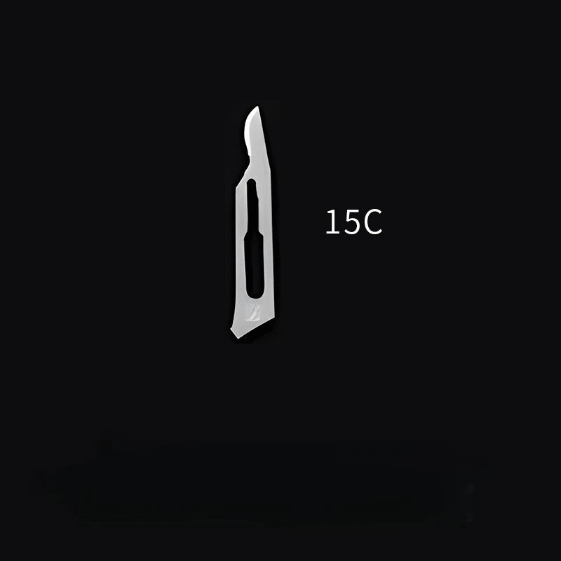 مجموعة 100 قطعة من # 12 # 15ج # 15 شفرات جراحية معقمة من الفولاذ الكربوني، مناسبة لأدوات الصيانة #6