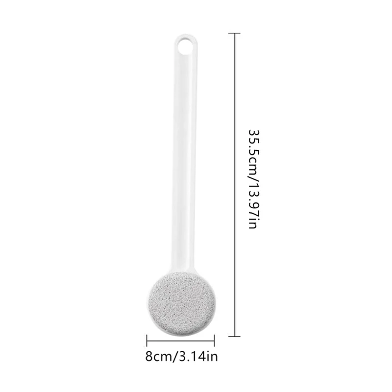 1Pcs Pumice Brush Exfoliating Foot File Double Sided Long Handle Stone Care Scrubber Exfoliator Body Brush