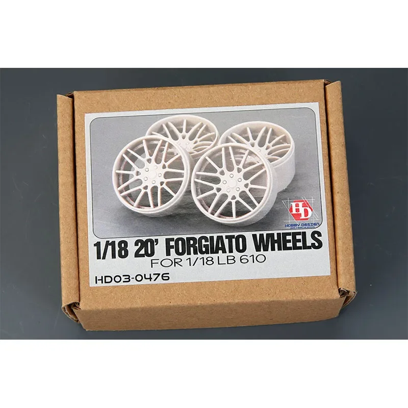 Hobby Design HD03-0476 1/18 20' Forgiato Wheels For 1/18 LB 610 Hand Made Arts Hobbyist Gift for Professional Adults