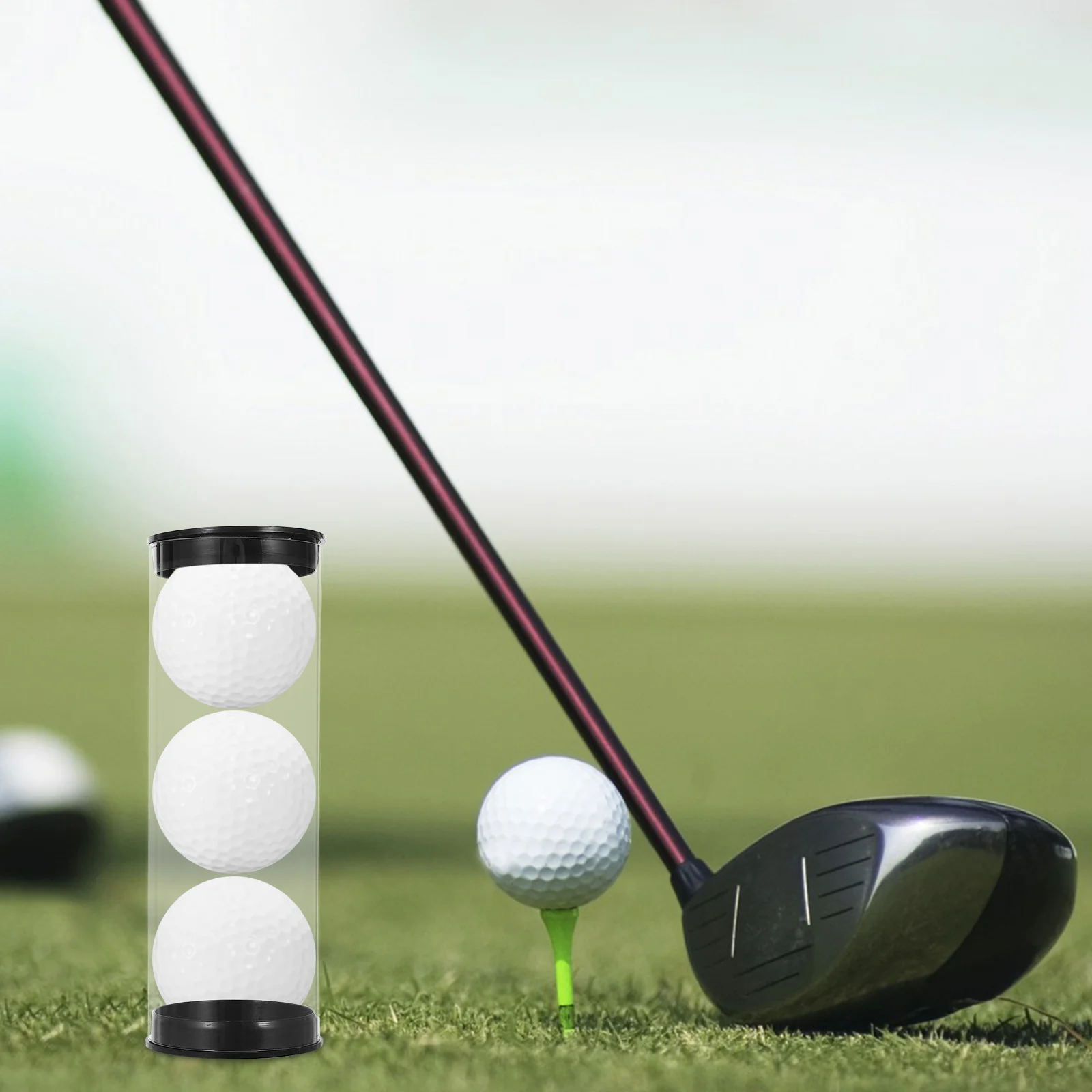 

2Pcs Golf Ball Tube 45x135mm Transparent Plastic Packaging Box Portable Storage Container For Golf Balls Display Case Golfs