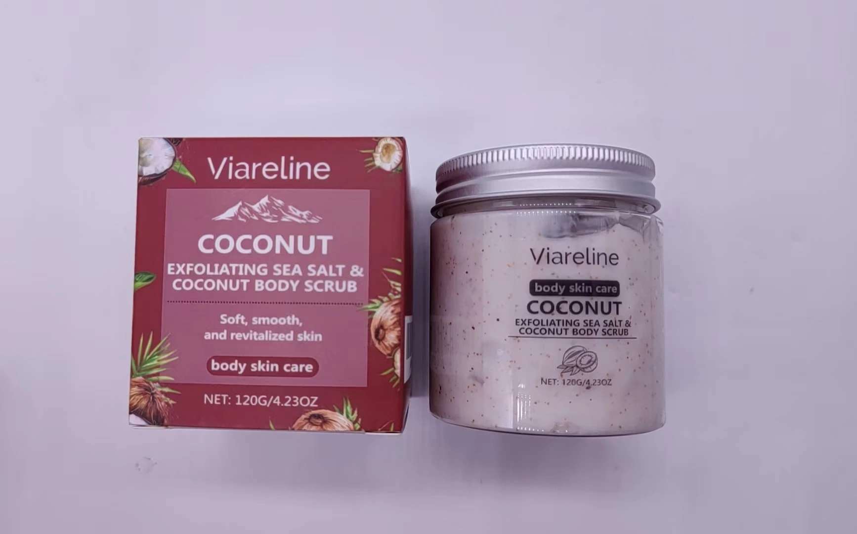 코코넛 엑스폴리에이팅 바디 스크럽 with 씨솔트 - 부드럽고 매끈한 피부를 위한 딥 클렌징 & 보습 바디 폴리쉬