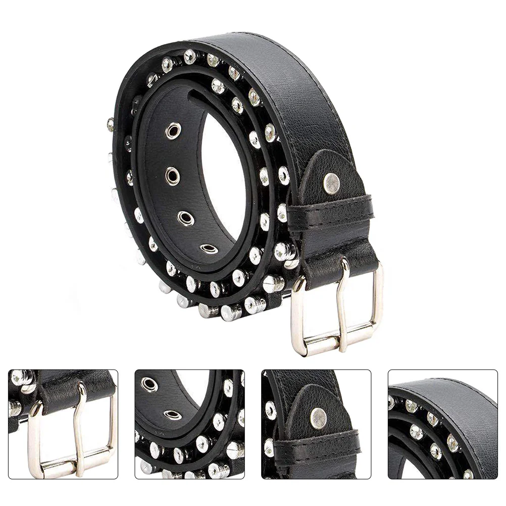 

1Pcs Men Bullet Punk Belt Studded Alloy Buckle Leisure Waistband Fashion Male Belt for Jeans Formal Leisure Waistband