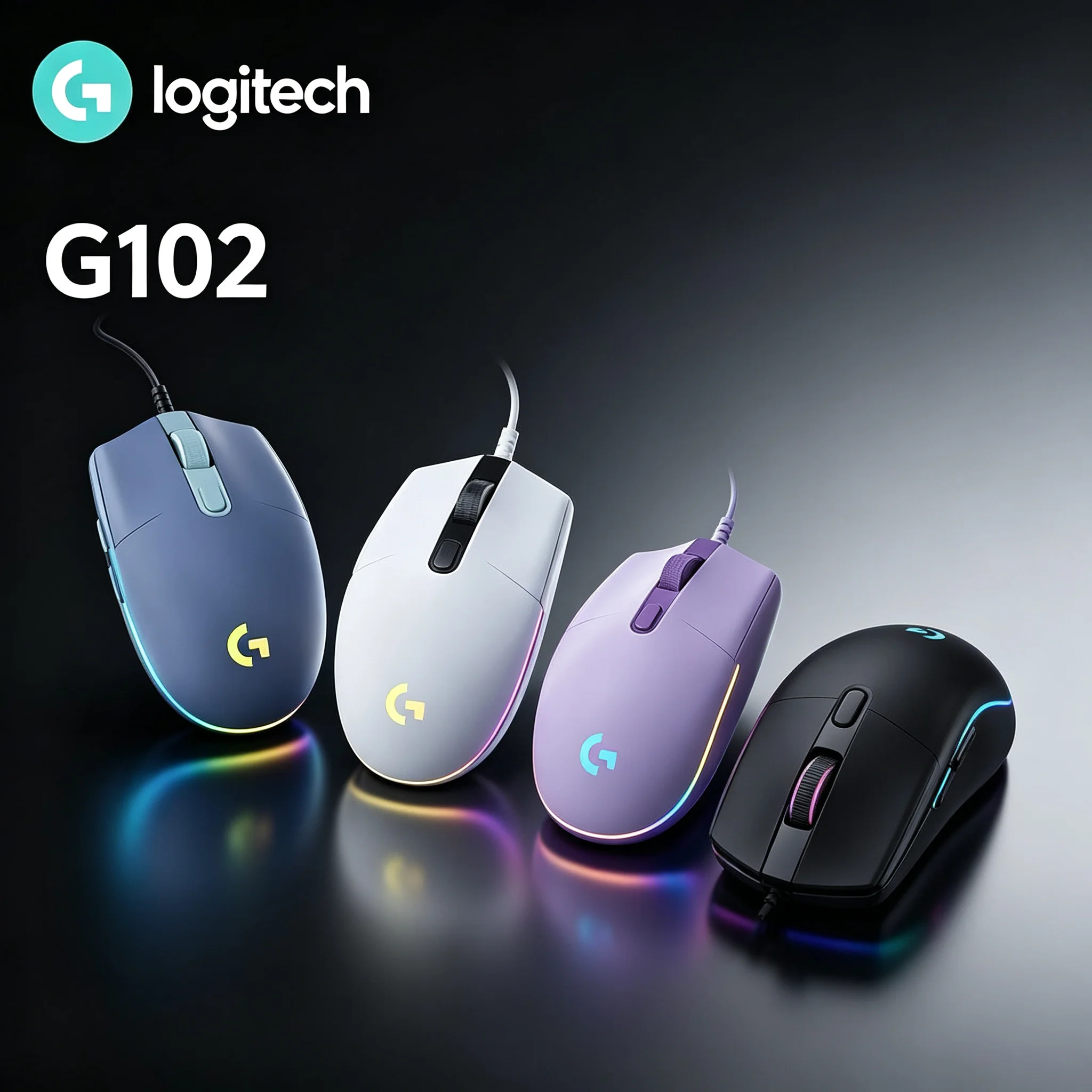 Logitech G102 RGB Wired Game Mouse High Sensitivity Sensor For CSGO PUBG LOL League of Legends Valorant Gamer Mice