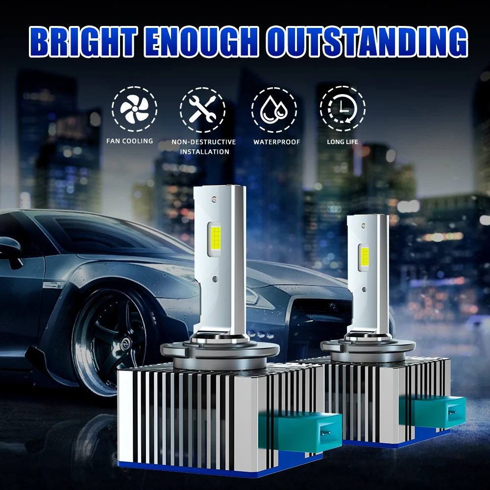 

D1S Car Led Headlight D3S Canbus Bulbs CSP D4S D5S D2S D8S 12000LM 100W Super Bright Head Lights D1R D4R D2R D3R D Series Lamps