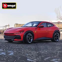 Bburago 1:25 Ferrari SUV Purosangue Alloy Sports Car Model Diecast Metal Racing Car Vehicles Model High Simulation Kids Toy Gift