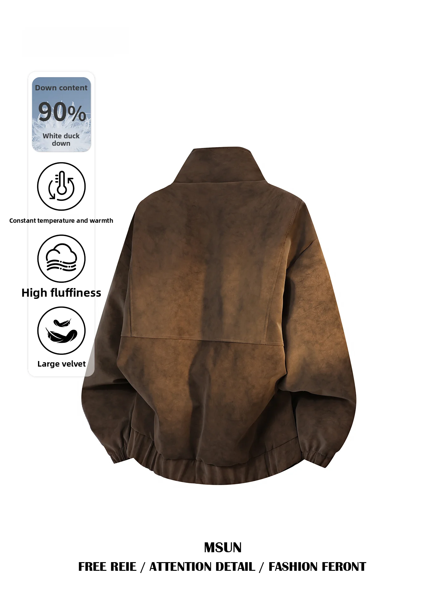 MSUN американский ретро пуховик из искусственной кожи, мужское зимнее трендовое брендовое теплое повседневное парное бестселлерное универсальное пальто с защитой от холода