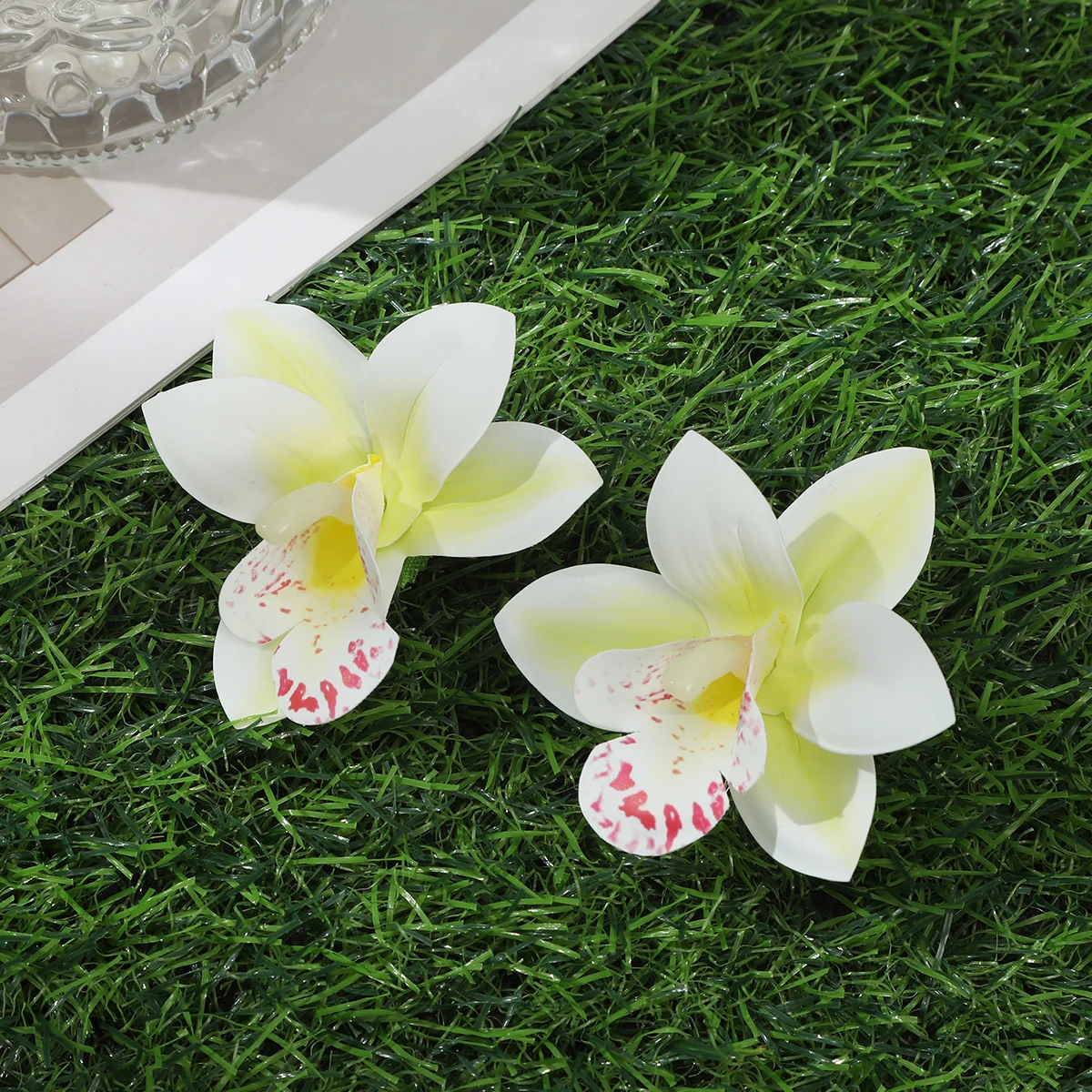 Women Big Chiffon Orchid Flowers Hair Clip Bohemian Small Hairpin for Bridal Wedding Hair Pins Hair Barrette