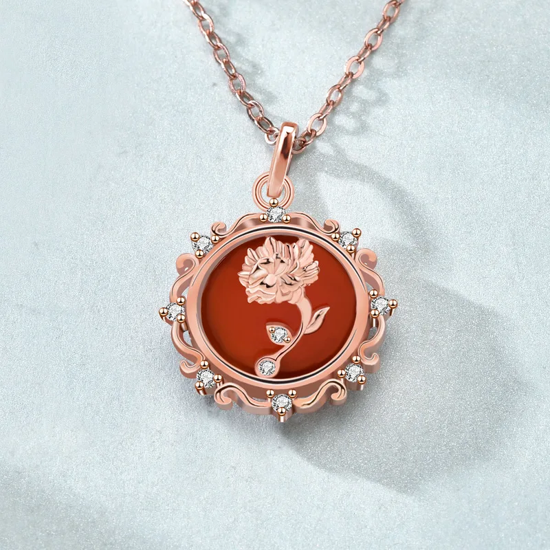 S925 Flower Collarbone Chain Zircon Necklace