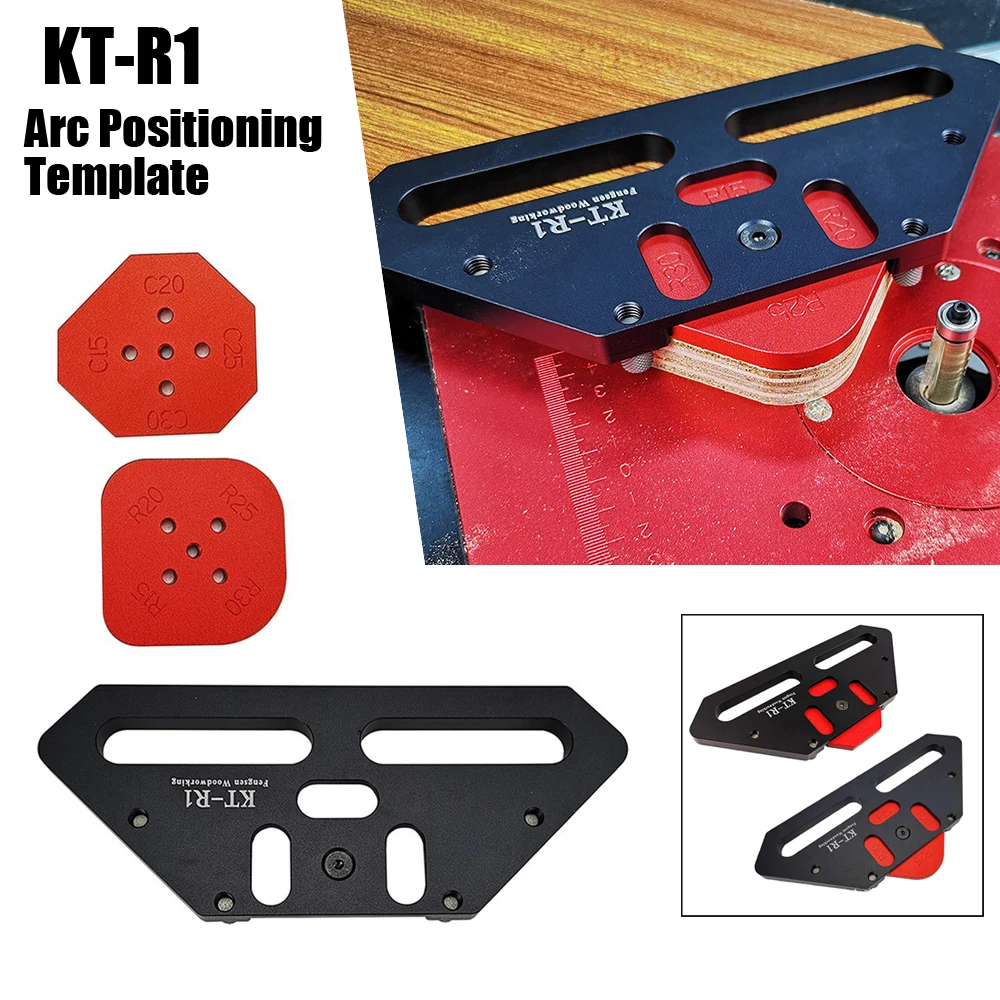 

Kt-R1 Woodworking Arc Positioning Template Woodworking Rounded Corner R Corner Positioning Plate