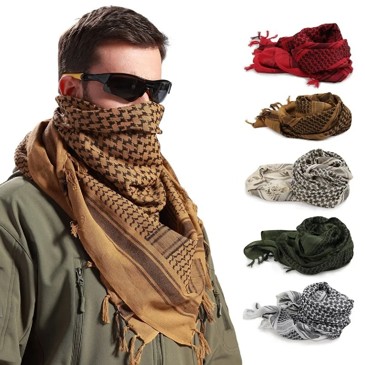 Summer Men Tactical Arab Scarf Women Fashion Lightweight Hijab Scarf Spring Army Plaid Head Scarf Keep Warm 2020 New Hot Sale