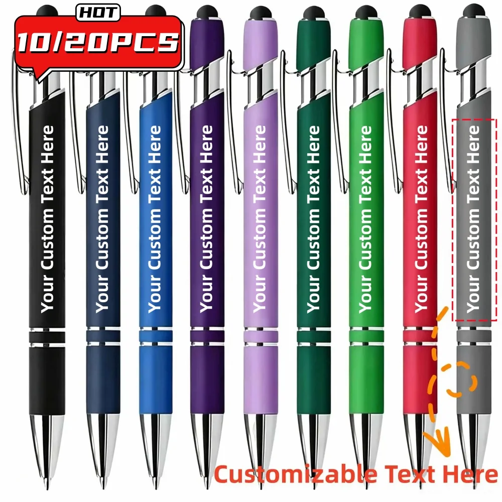 10/20PCS Customizable Metal Ballpoint Pen Set Elegant Writing Instruments for Men & Women Durable Graduation Gift Idea