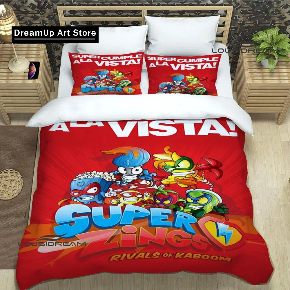 Cute cartoon Super Zings Bedding Sets exquisite bed supplies set duvet cover comforter set bedding set luxury Birthday Gift