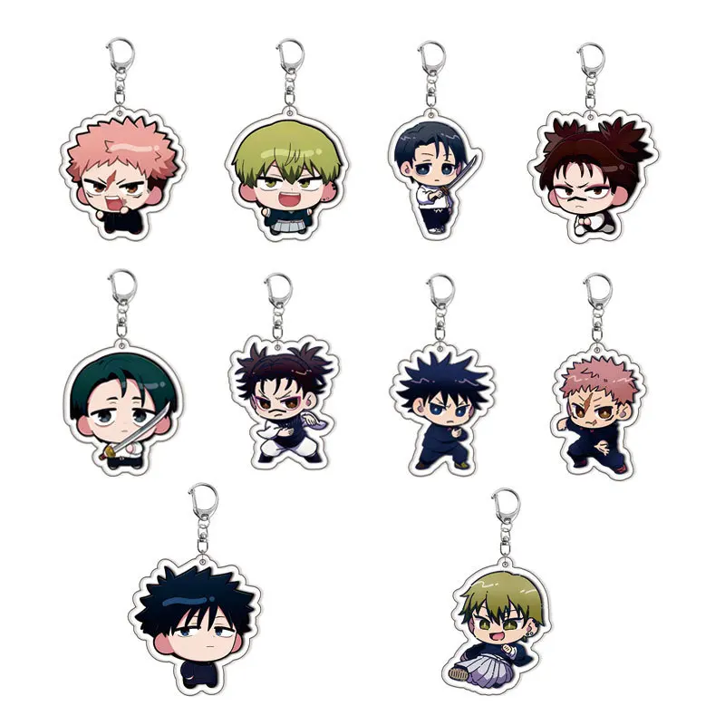 Jujutsu Kaisen Acrylic Keychain Itadori Yuji Fushiguro Megumi Anime Figure Display Peripheral Backpack Pendant Accessories