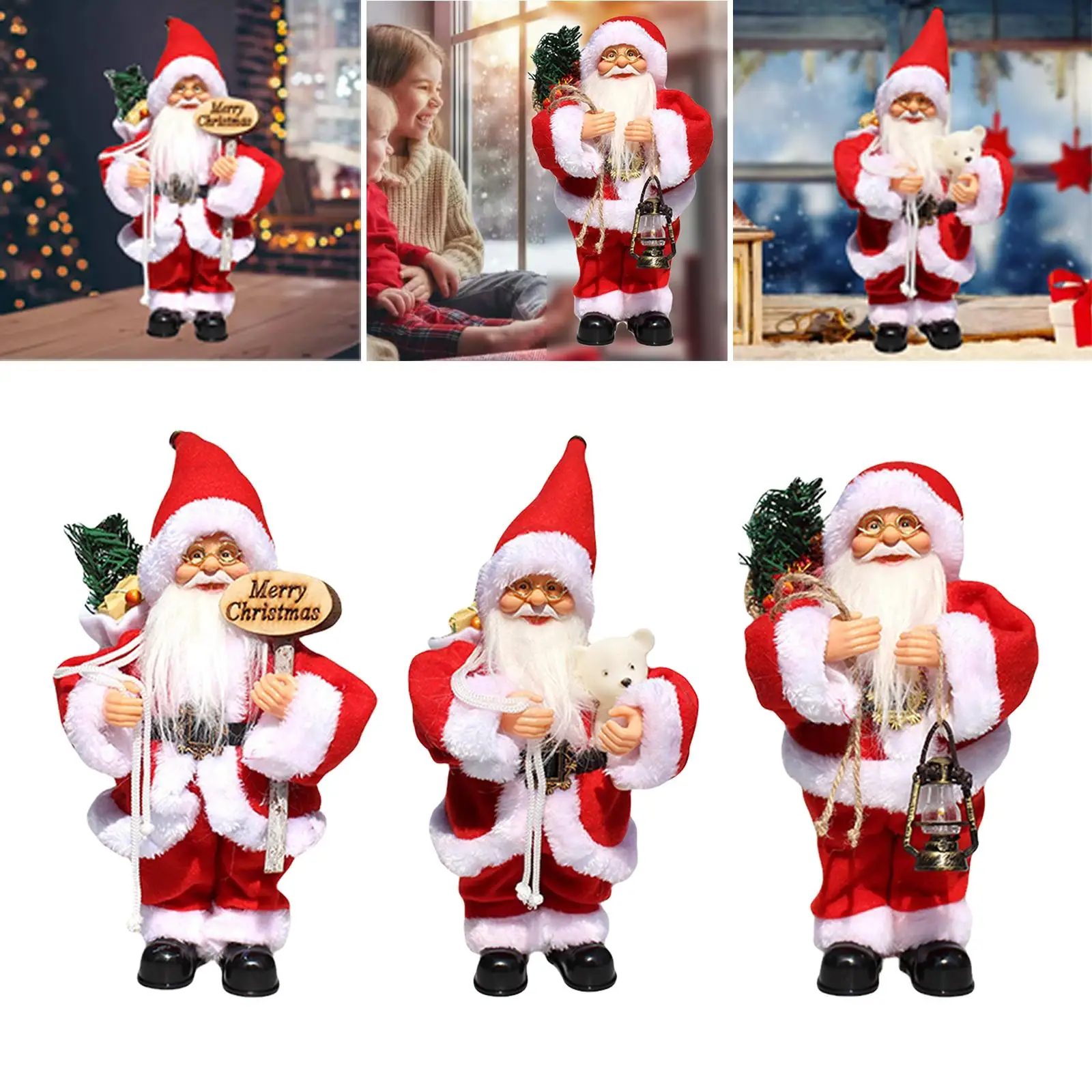 Electric Music Santa Claus Doll Children'S Toy Plush for Xmas Outdoor Tree view 3