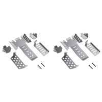 2X Stainless Steel Chassis Armor Axle Protector Skid Plate For Vanquish VS4-10 Phoenix VS410 RC Crawler