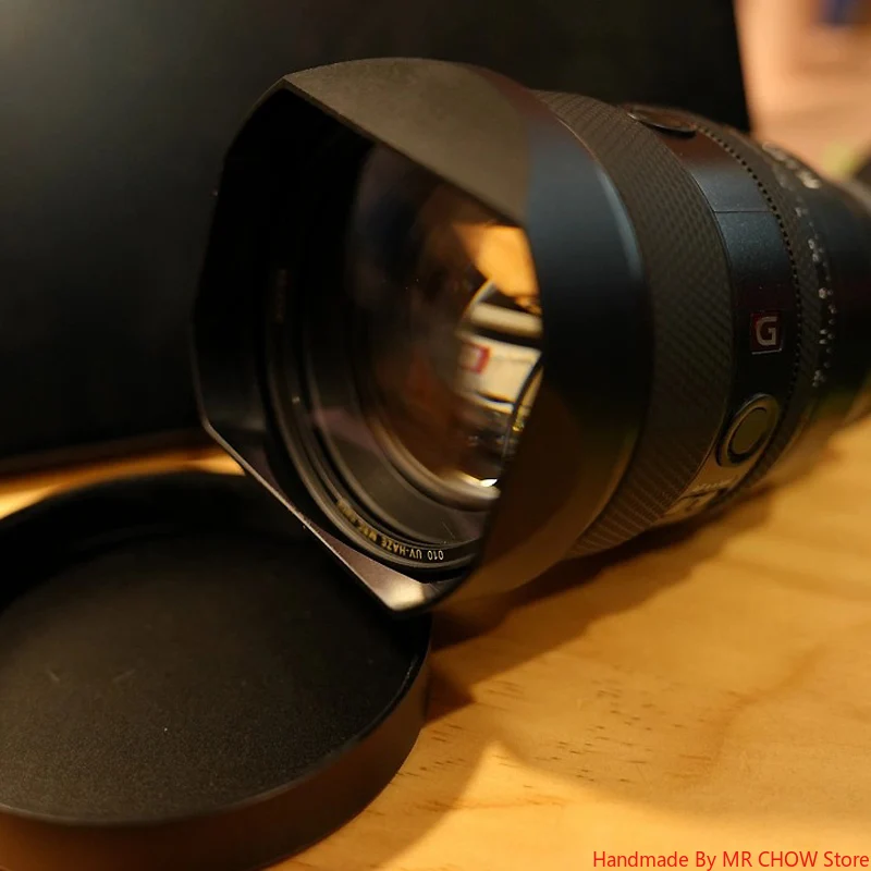 غطاء محرك السيارة المعدني المربع لين لهاتف Sony FE 85mm F1.4 GM FE 85mm F1.4 GM II يأتي مع غطاء معدني