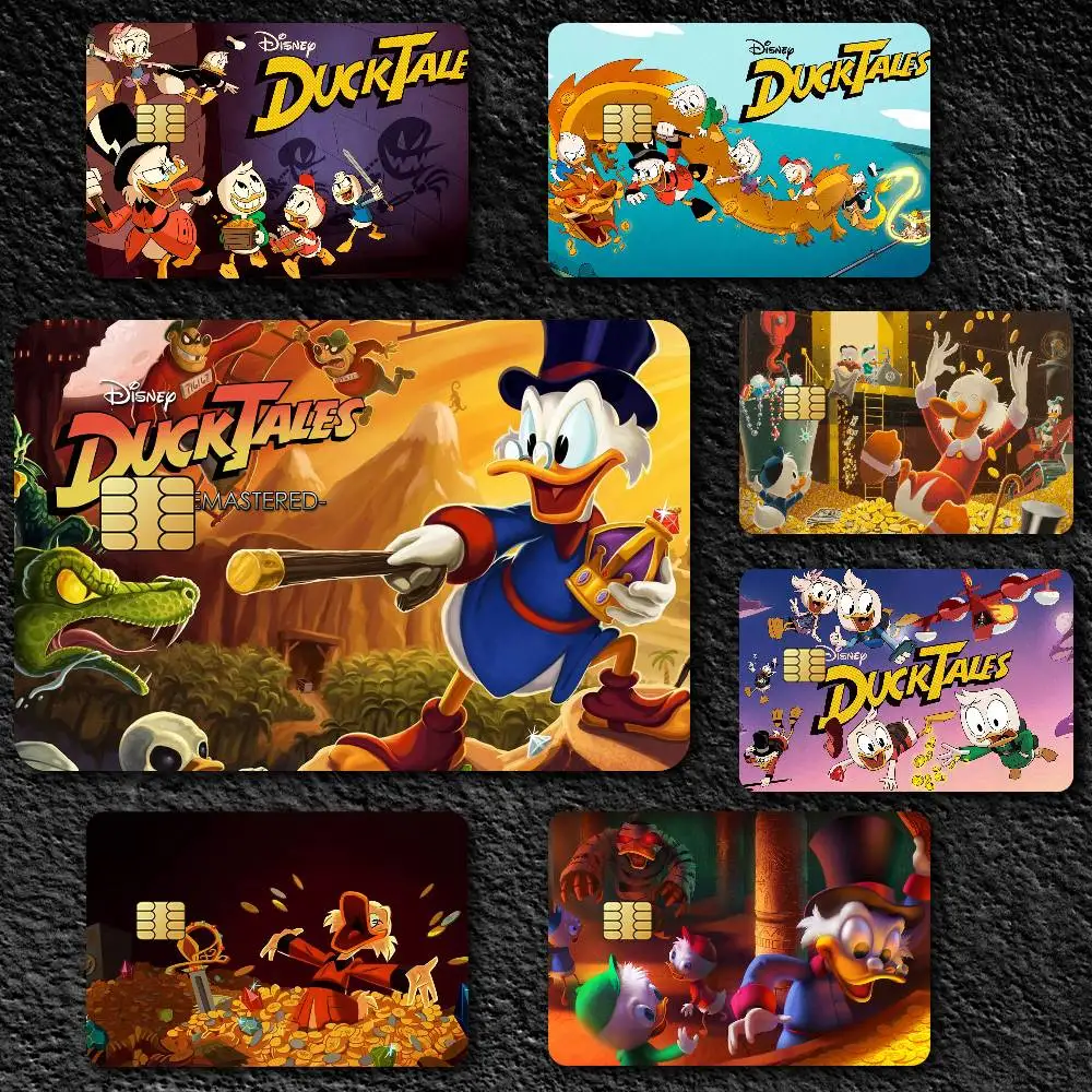 كارتون DuckTales الفيلم فيلم الجلد غطاء ملصقات بطاقة الائتمان 4 قطعة الخصم الجبهة الديكور البنك حافلة تمرير مقاوم للماء #1