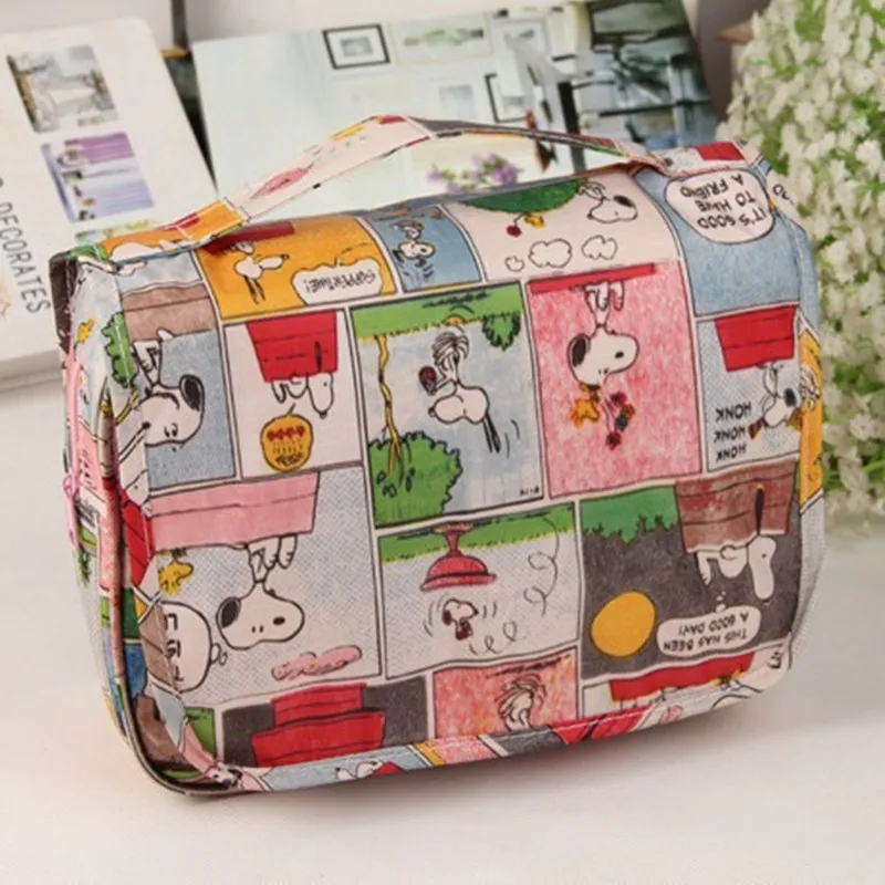 

Snoopy make up cosmetic bag Cartoon hanging multi-functional storage bag