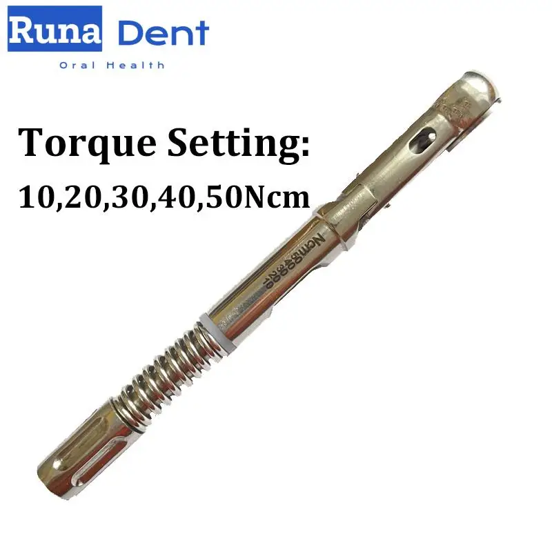 Dental Implant Torque Ratchet Wrench Tool Top German Quality,10.5 Mm , 10-50 Ncm Top Quality with Drivers Stainless Steel Tool