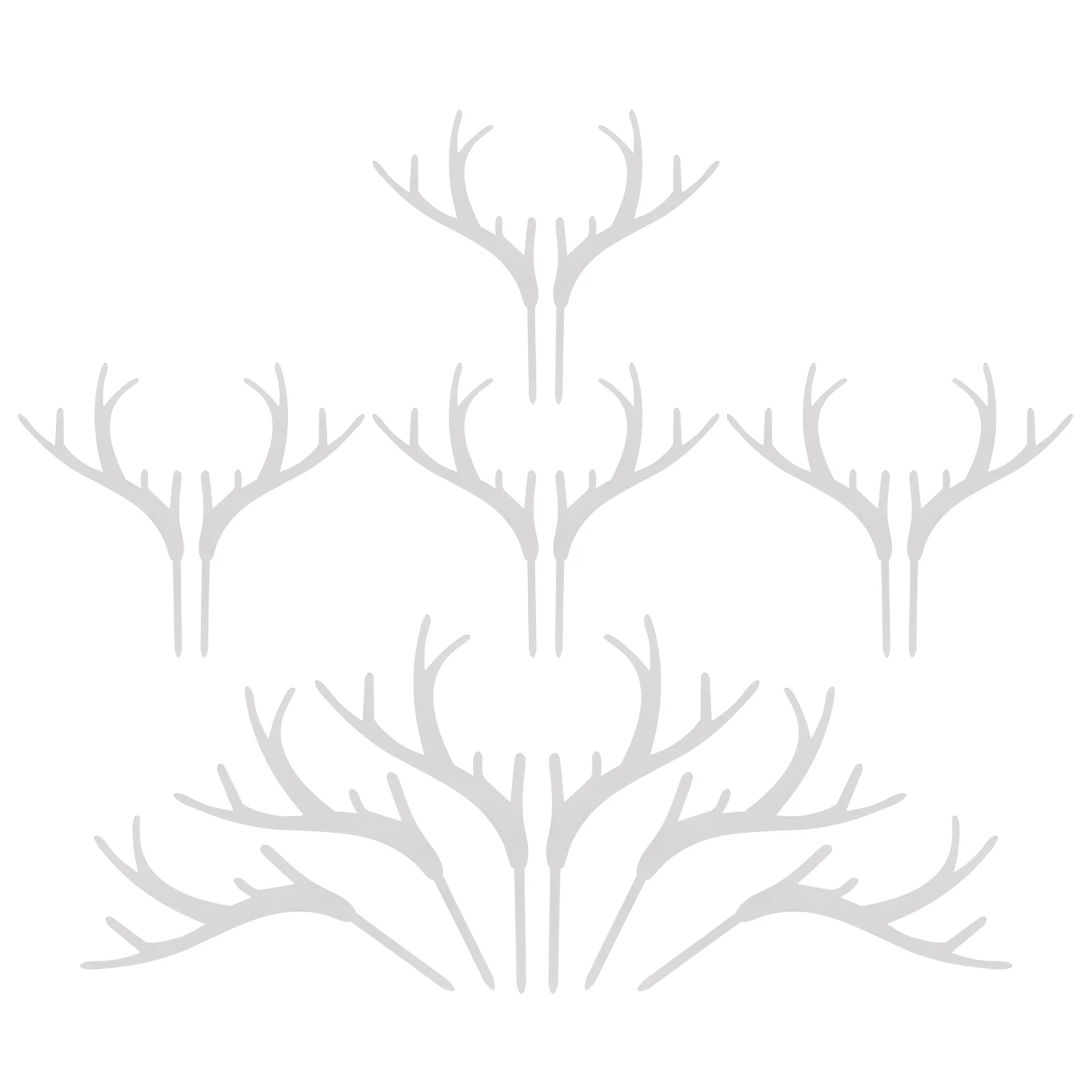 

7Pairs Christmas Antlers Cake Toppers Safe Eco-Friendly Acrylic Decorative Accessories for Holiday Cake Muffin Fruit
