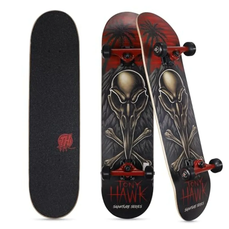 

Tony Hawk 31 inch Skateboard, Tony Hawk Signature Series 4, 9-ply Maple Deck Skateboard for Cruising, Carving, Tricks and Downh