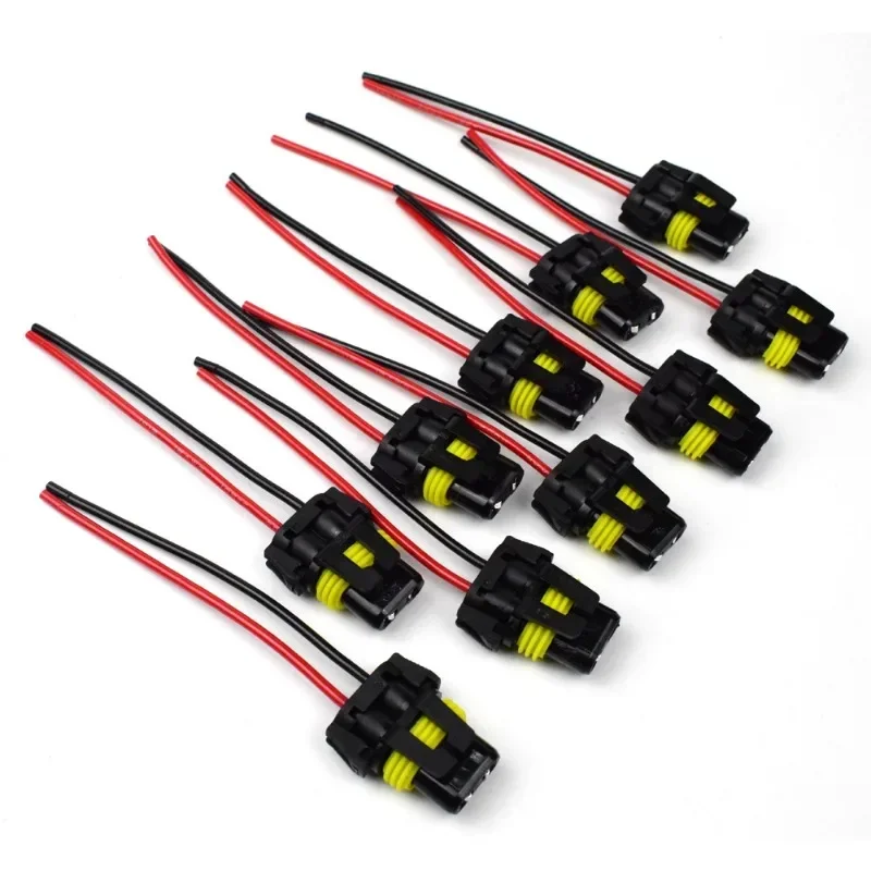 

10pcs 9005 HB3 9006 HB4 Female Adapter Wiring Harness Sockets Wire Connector for Headlight Fog Lights