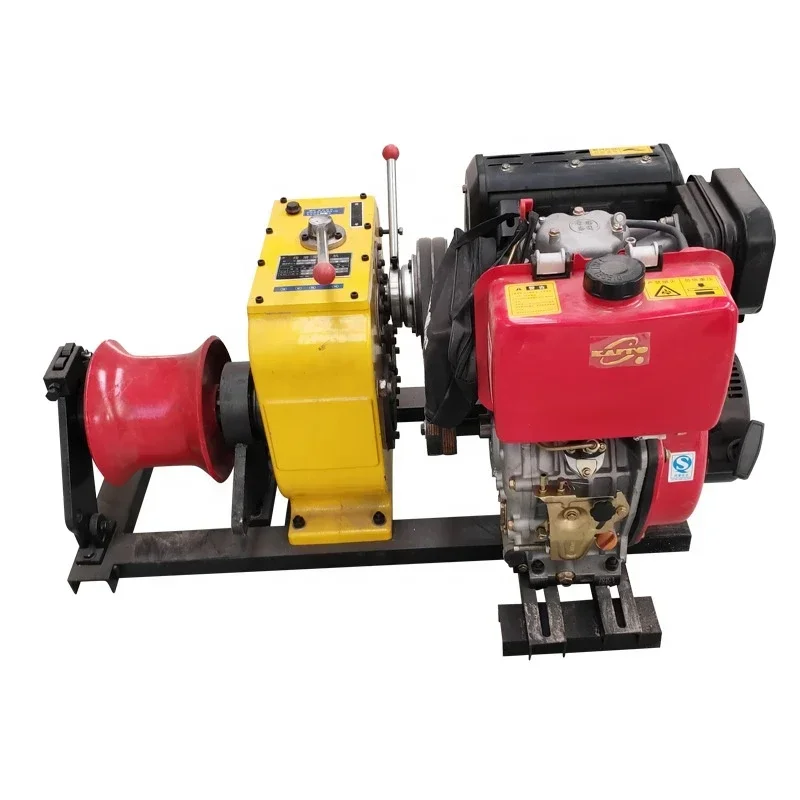 

Compact 3T 5T 8T Belt Driven Portable Winch Gasoine for Cable Laying at Civil Engineering Projects HOT SALES