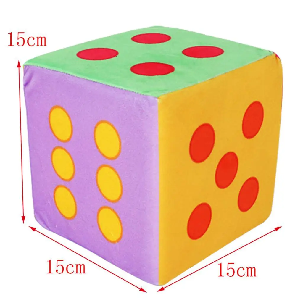 ลูกเต๋ายักษ์โฟมสีสันสดใสนุ่ม Dot/หมายเลข 5.9 "ของเล่นเพื่อการศึกษาก่อนวัยเรียน