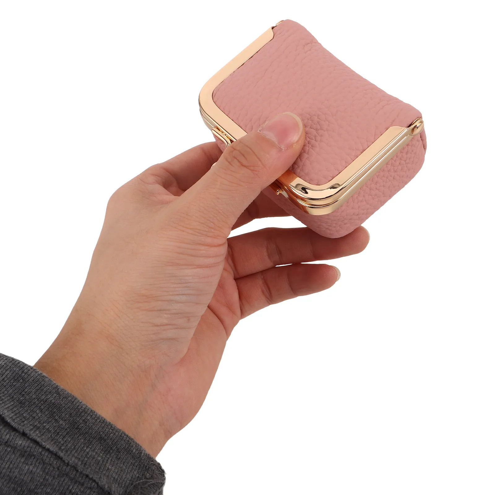 

Mini Traveling Jewelry Box Cute Pink Ring Box Compact Jewelry Organizer Portable Travel Case for Earrings Rings Necklaces