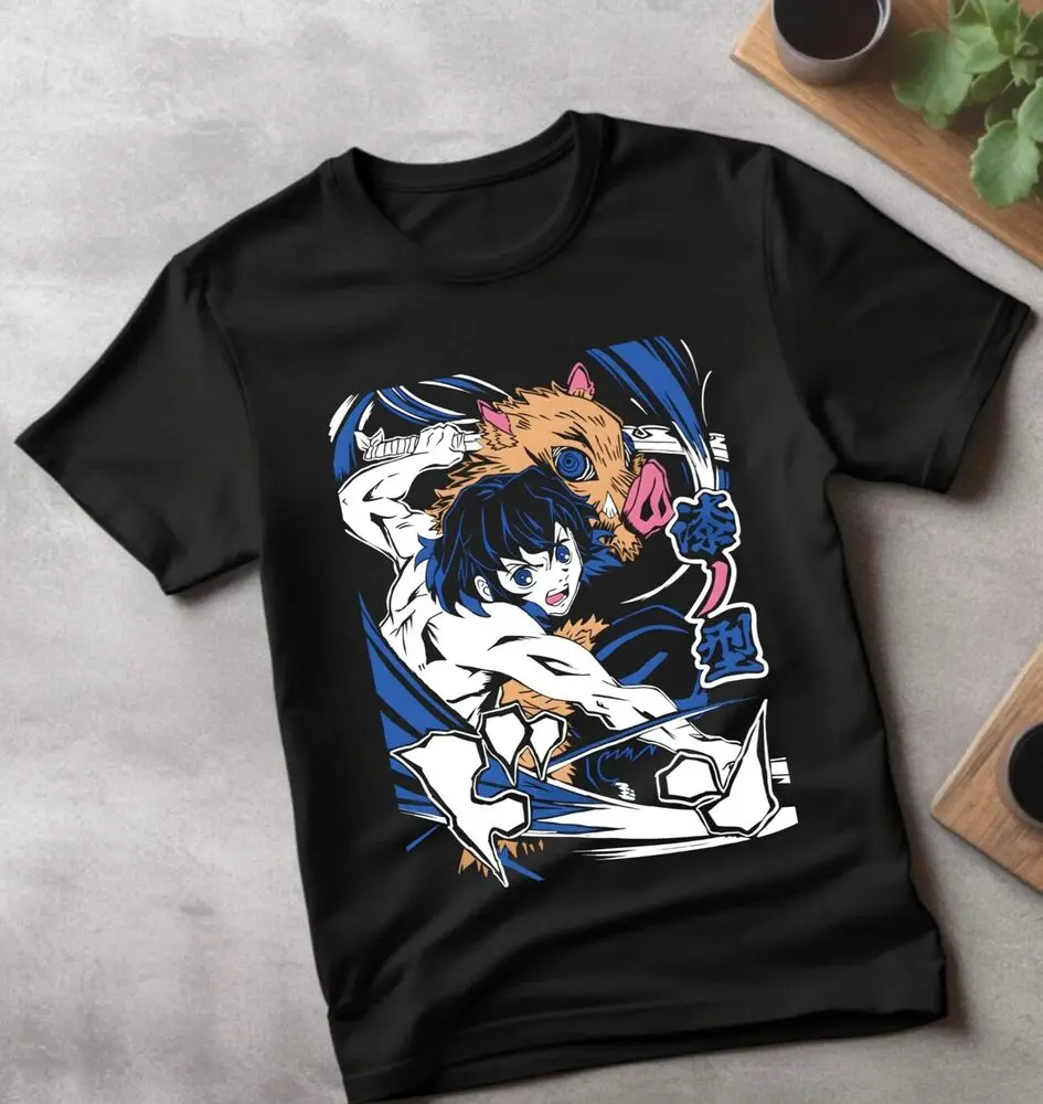 Kokushibo T-Shirt Demon Slayer Kimetsu No Yaiba Anime Manga Black Shirt All Size