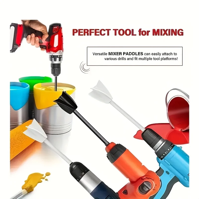 عصا خلط الطلاء، خلاط راتنجات الايبوكسي، طلاء القطارة ومجداف خلاط الراتنج مناسبة للبناء والبستنة والغابات #1