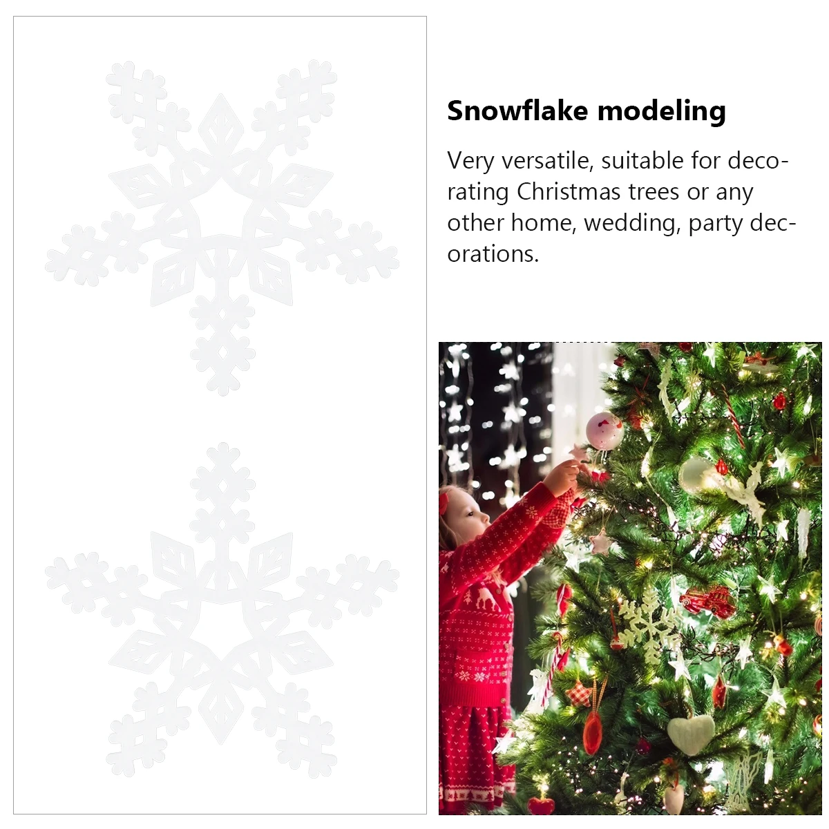 

1 set Christmas Snowflake Pendants Diy Snowflakes Decorations Hanging Ornaments For Tree Party Restaurant Hotel Decor