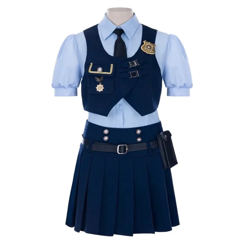 

Zootopia 2 Judy Cosplay Costume Coelho Police Uniform Female Anime Movie Gym Style Shirt Party Costumes
