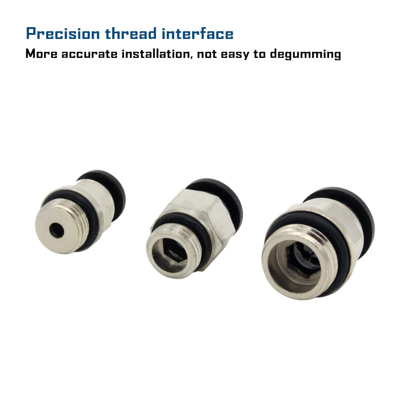 10 pcs PC-G series Male Connector PC6-G01 6-G02 8-G02 PC4-m5 10-G02 Air Connectors Male Hose Fittings Straight Push In Fittings