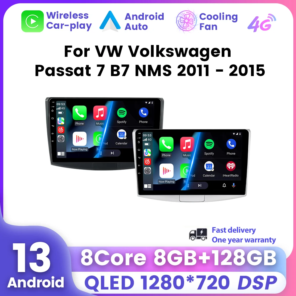 

Android 13 Car Radio Multimedia Video Player For VW Volkswagen Passat B7 B6 2010 - 2015 Magotan CC Carplay GPS Navigation Stereo